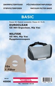 Dammsugarpåsar Euroclean Ergoclean UZ 964 (höftburen)
