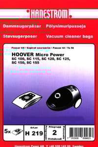 Dammsugarpåsar Hoover Micro power SC 150