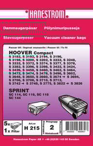 Dammsugarpåsar Hoover Sprint SC 118