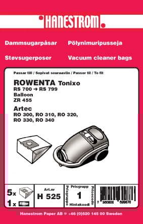 Dammsugarpåsar Rowenta Baloon