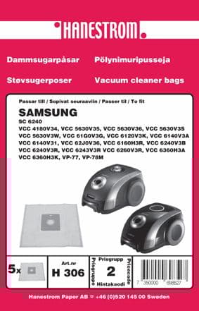 Dammsugarpåsar Samsung VCC 7490