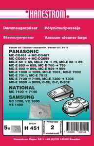 Dammsugarpåsar Panasonic MC - E 1000-1099
