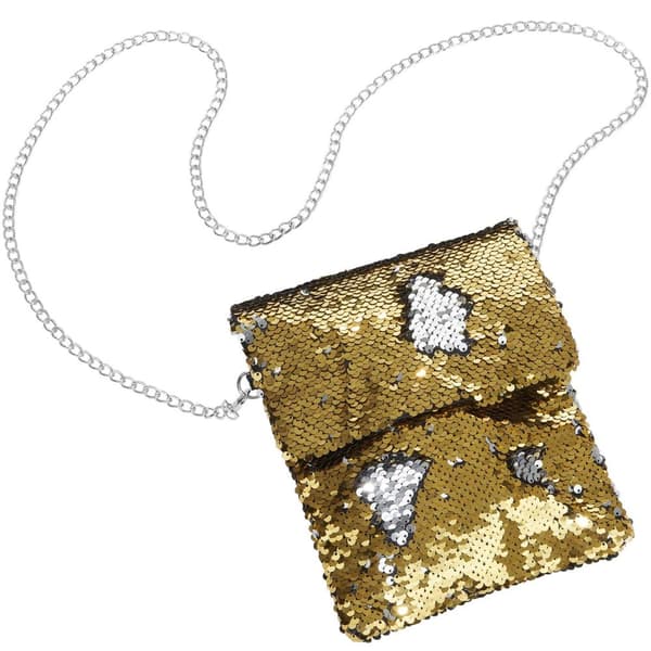 handväska med paljetter - guld