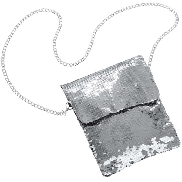 handväska med paljetter - silver