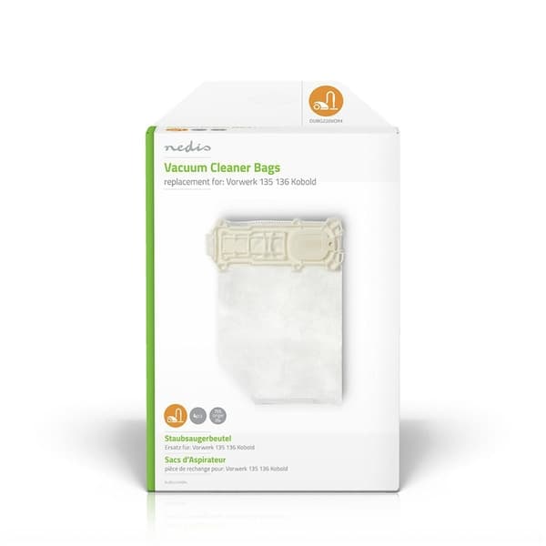Nedis Støvsugerpose | 4 stk. | Syntetisk | Mest solgt for: Vorwerk 135136 Kobold | Hvid