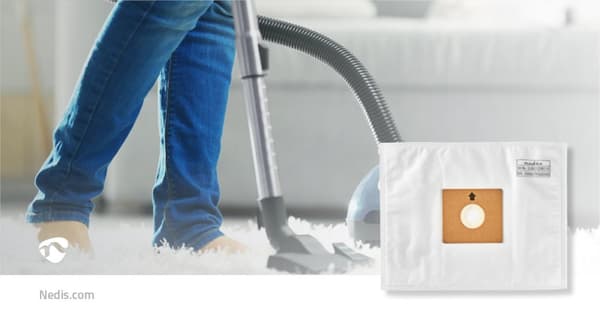 Nedis Støvsugerpose | 10 stk. | Syntetisk | Mest solgt for: Nedis® VCBG500 / VCBG550-Series | Hvid
