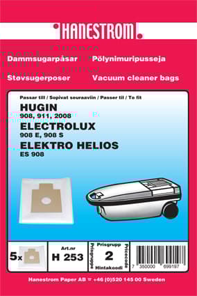 hanestroem Dammsugarpåsar Hanestrom Hugin 908