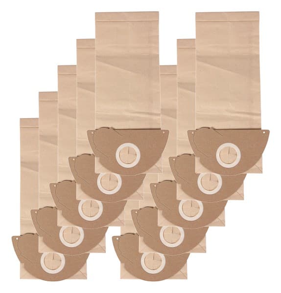 10-pack dammsugarpåsar för Kärcher 2101 2105 2111 2131 2301 3500 4000