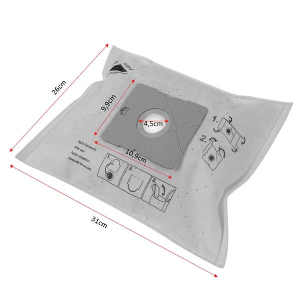 CLEANBAG Microfleece+ Dammsugarpåse Gr.50/VM77/VP78 4+1