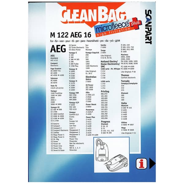 CLEANBAG Støvsugerposer Microfleece+ AEG Gr.28 4+1
