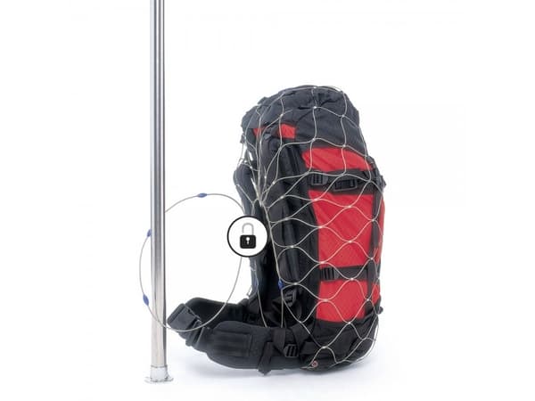Pacsafe 55L, Hänglås till resväska, Varje varumärke, Polykarbonat, Rostfritt stål, Rostfritt stål, Ryggsäck, Resväska, 120 mm
