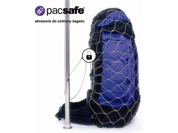 Pacsafe 85L, Hengelås til koffert, Alle merker, Polykarbonat, Rustfritt stål, Rustfritt stål, Ryggsekk, 120 mm