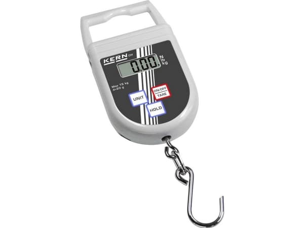 Kern CH 15K20 Hængevægt Vejeområde 15 kg Aflæsningsnøjagtighed 20 g Batteridrevet