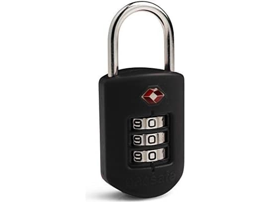 Pacsafe Prosafe 1000, Kombinasjonslås til koffert, Plastikk, Rustfritt stål, Svart, 34 mm, 20 mm, 75 mm