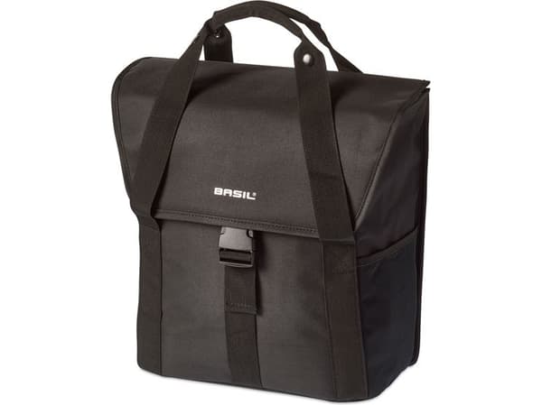 Basil Go, Taka, Polkupyörälaukku, Polyesteri, Musta, 16 L, 5 kg