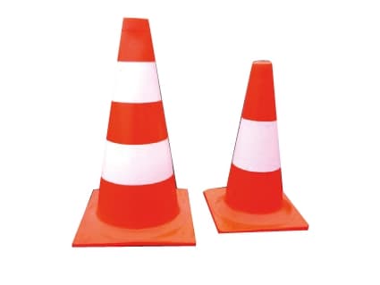 Mega liikennekartio valkoinen ja oranssi 50cm heijastava - 35587
