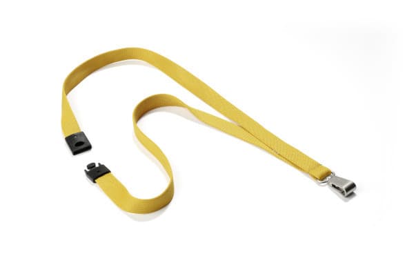 Kestävä tekstiilinauha Pehmeä väri okranvärinen, Etui-merkki, metalli, Tekstil, Gul, 44 cm, 15 mm