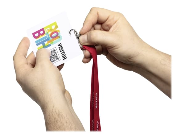 DURABLE - Namnskylt - vit (paket om 100)