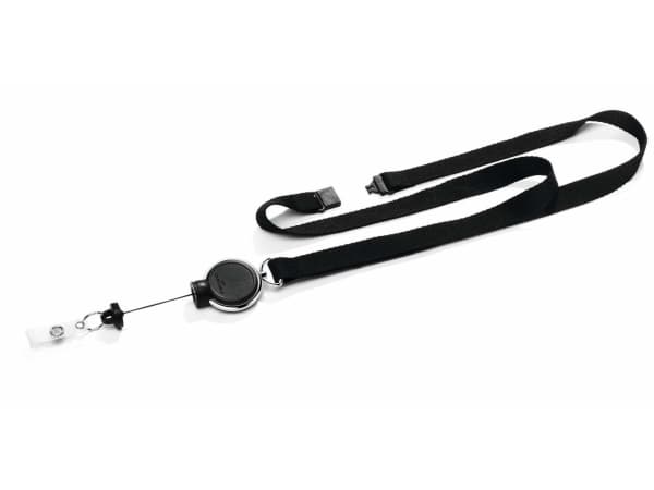 Durable 833001, ID-hållare, Metall, Plast, Textil, Svart, 80 cm, Kina, Pack