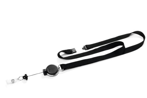 Durable 833001, ID-hållare, Metall, Plast, Textil, Svart, 80 cm, Kina, Pack