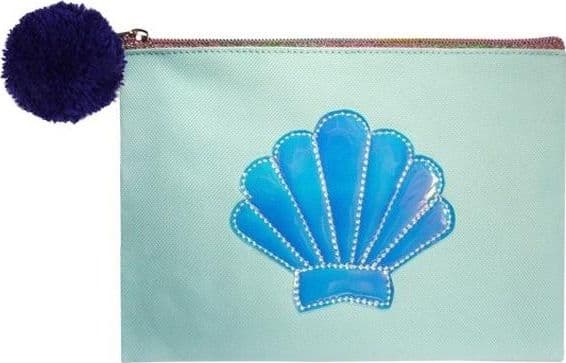 Incood Cosmetic bag turquoise holographic Seashell