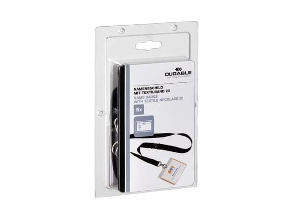 DURABLE - Navneskiltholder - for 60 x 90 mm (en pakke 5)