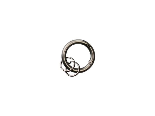 BASI 0006-0157, Nyckelring, Svart, Grå, Rund, Unisex, 3 cm, 16 g
