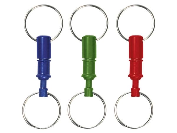 BASI 0006-0546, Nøkkelring, Assorterte farger, Aluminium, Rund, Unisex, 118 g