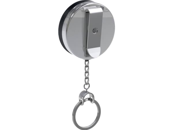 BASI 0006-0556, Nøkkelring, Sort, Sølv, Metall, Rund, Unisex, 52 mm