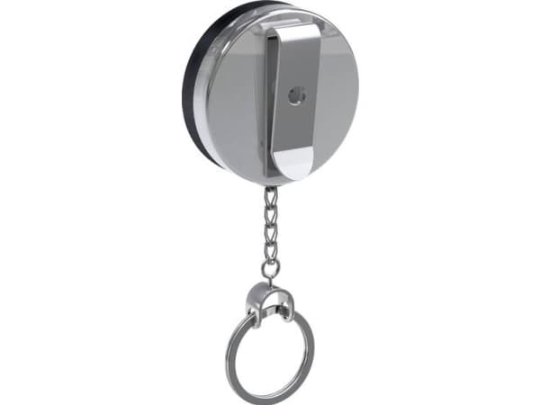 BASI 0006-0556, Nøkkelring, Sort, Sølv, Metall, Rund, Unisex, 52 mm