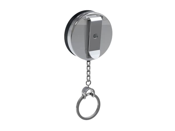 BASI 0006-0556, Nøkkelring, Sort, Sølv, Metall, Rund, Unisex, 52 mm