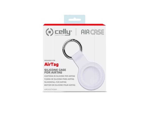 Celly AIRCASETAGWH, Key finder case, Valkoinen, Silikoni, 1 kpl, AirTag