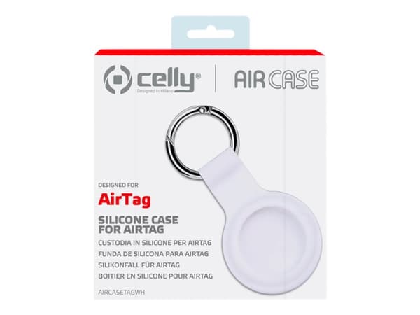 Celly AIRCASETAGWH, Key finder case, Valkoinen, Silikoni, 1 kpl, AirTag