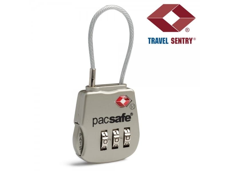 Pacsafe Prosafe 800, Luggage padlock, Zink, Silver, 33 mm, 10 mm, 80 mm