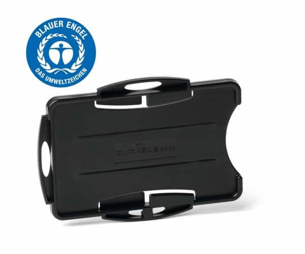 DURABLE ECO - Kortholder - for 54 x 87 mm - klips, taljerep - grå