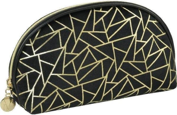 Inter-Vion INTER-VION_Large Velor Black Cosmetic Bag