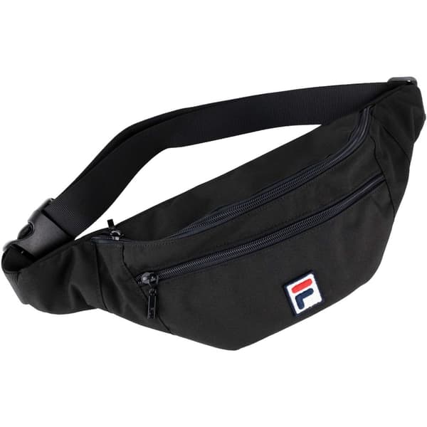 Fila Bissau Coated Canvas Double Zipper Waist Bag FBU0010-80009, Unisex, Axelväska, svart