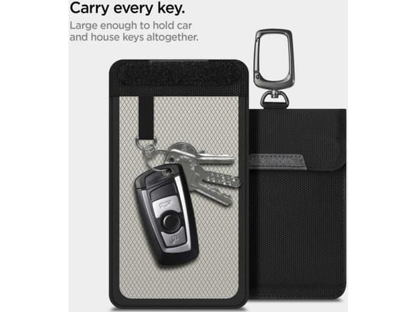Spigen Klasden RFID Shield, Nyckelfodral, Svart, Rektangel, Unisex, Alla, 1 styck