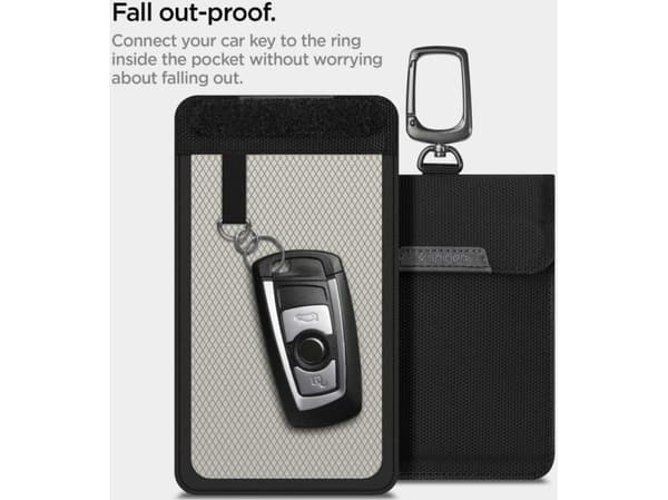 Spigen Klasden RFID Shield, Nyckelfodral, Svart, Rektangel, Unisex, Alla, 1 styck
