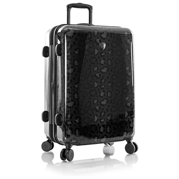 Heys Sort Leopard Fashion Spinner rejsekuffert, 66cm