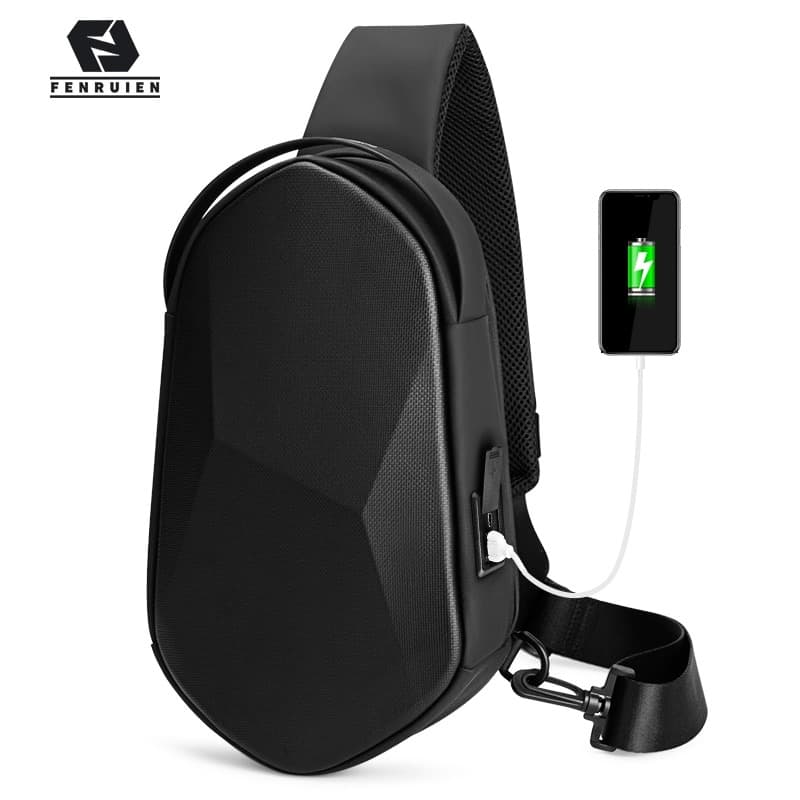 Fenruien Hard Shell Fashion Chest Bag - Cross body Bag - Vattentät - Passar för 7,9 tums iPad