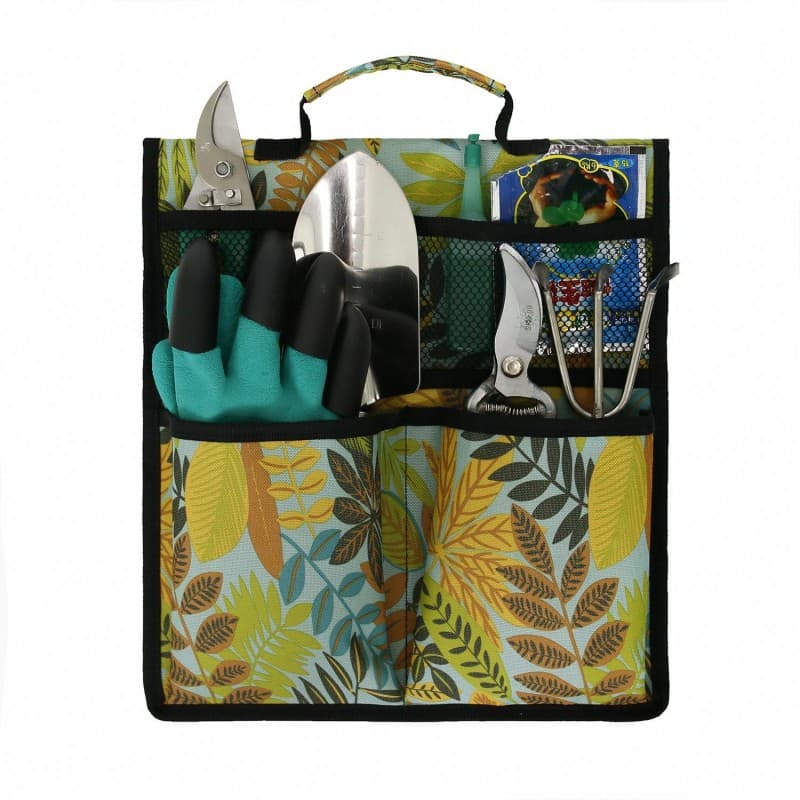 30.5x33cm Gardening Trolley Tool Storage Bag Without Tools(Yellow Flower)
