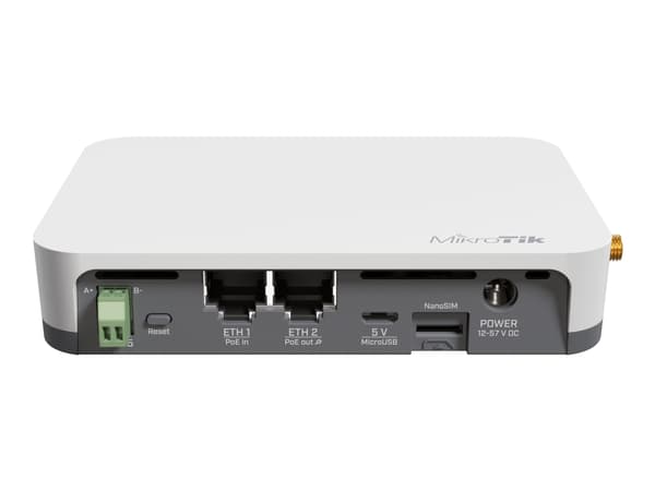 MikroTik KNOT LR9 kit - Gateway - 100Mb LAN - Wi-Fi, Bluetooth - 2.4 GHz - vegg- / DIN-skinnemonterbar