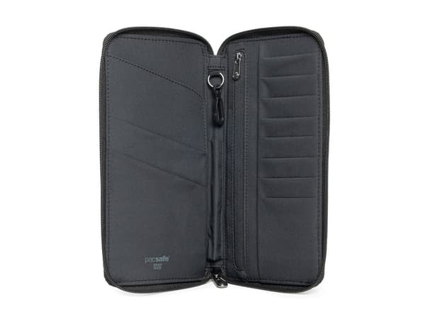 Pacsafe 11055100, reseplånbok, svart, återvunnen polyester, monokromatisk, 140 g, 115 mm