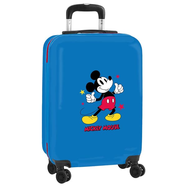 Safta Kun én Kabine Mickey Mouse 20 Tvilling Hjul Trolley Taske Blå