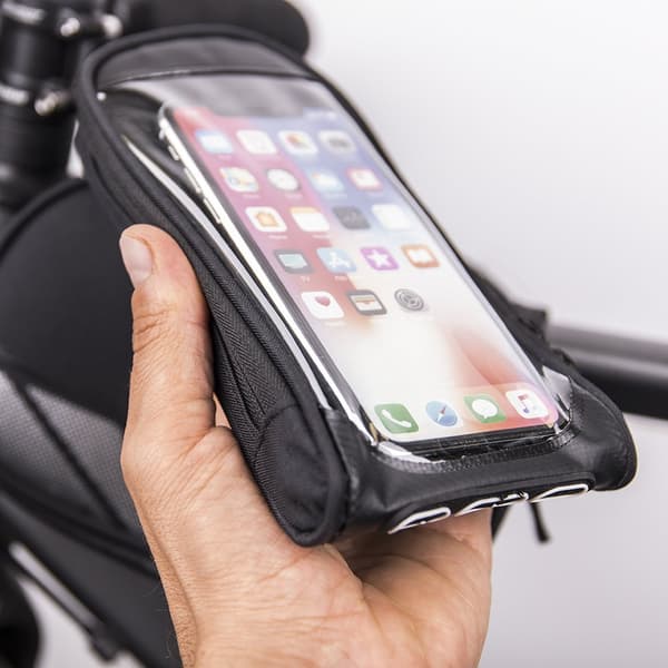 Mocco Waterproof bicycle frame bag with a removable phone case