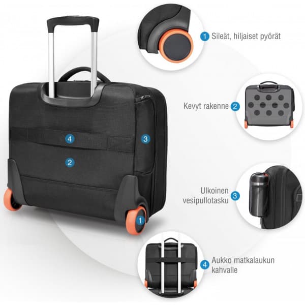 Everki Journey Laptop Trolley -lentolaukku, musta