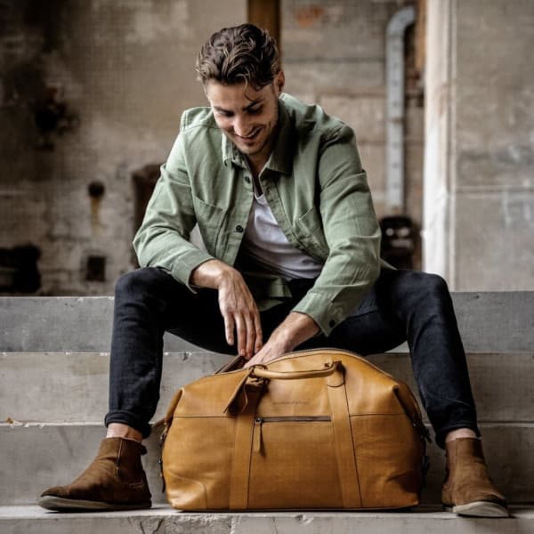 The Chesterfield Brand Portsmouth -rejsetaske, konjakk
