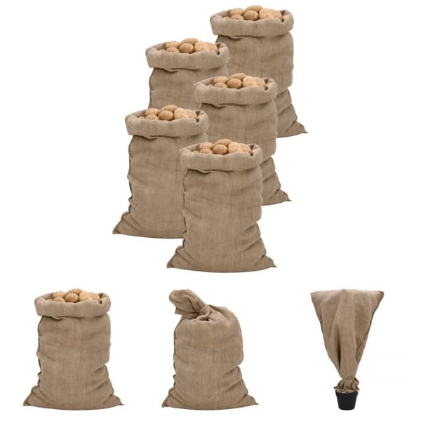The Living Store Jutesäckar 5 st 60x105 cm 100% jute 340 gsm - Resväskor & väskor