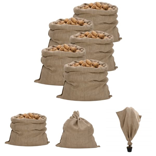 The Living Store jutesække 5 stk. 100x110 cm 100 % jute 340 g/m2 - Kufferter & tasker